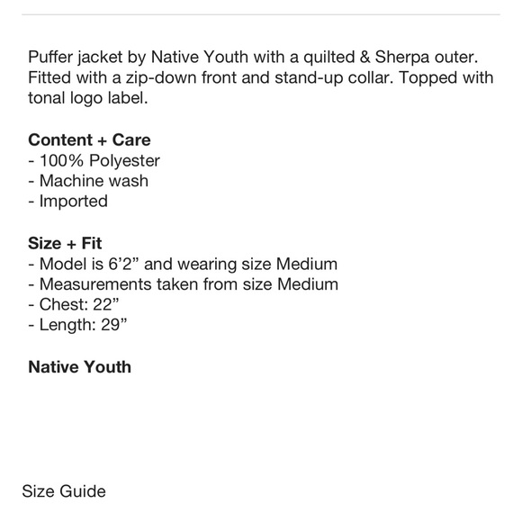Native Youth Sherpa Mix Puffer Jacket - Picture 2 of 5